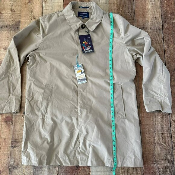 Harry Brown London Showerproof Khaki Trench Coat XL - Picture 3 of 8